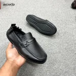 Relax fit ornament loafer Black